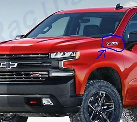 2 Pieces Z71 Emblems GM Chevy Silverado Tahoe Suburban New Takeoff Fender Badge1
