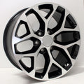 GMC 20" Black and Machine Snowflake Replica Wheels Rims for Sierra Yukon Denali0