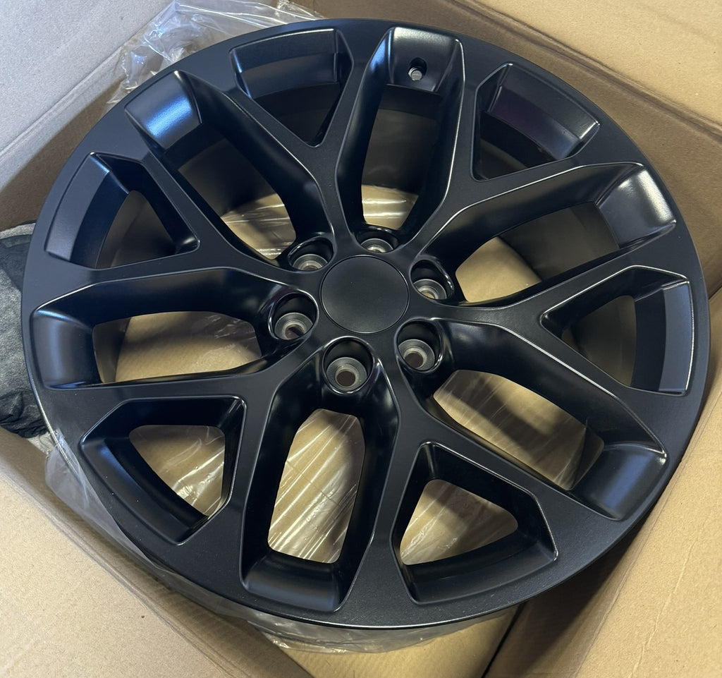 GMC 20" Satin Black Snowflake Wheels Rims Goodyear Tires for Sierra Yukon Denali5