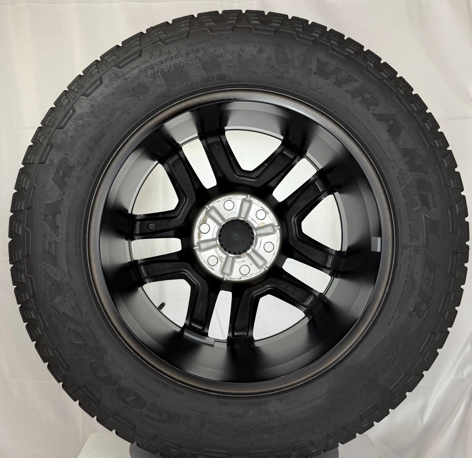 20" GMC Sierra Yukon Black OEM Wheels Goodyear A/T 275/60R20 Tire TPMS LUG NUTS6