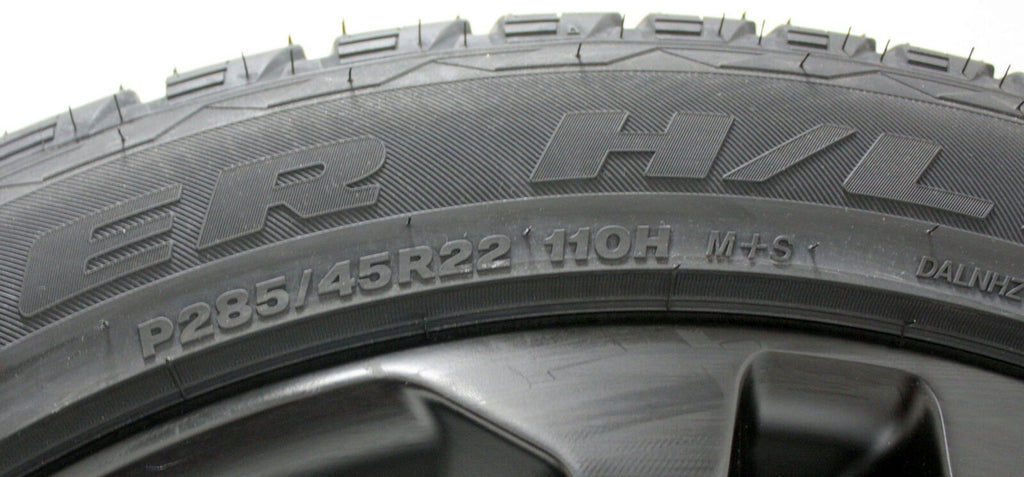 GMC 22" Satin Black Wheels Bridgestone Tires Fits 2000-2026 Sierra Yukon Denali3