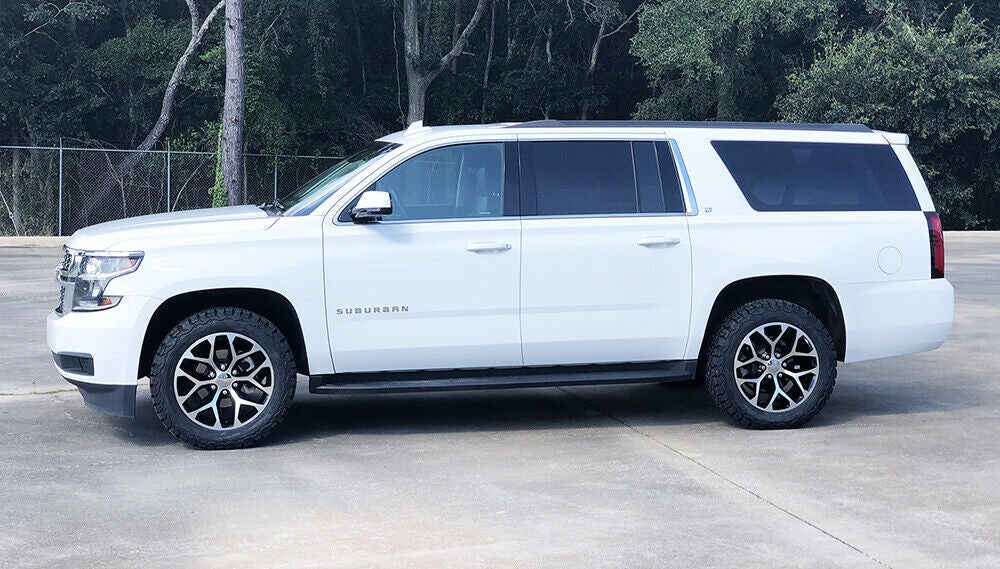 Chevy 20" Black & Machine Snowflake Wheels For 2000-26 Silverado Tahoe Suburban2