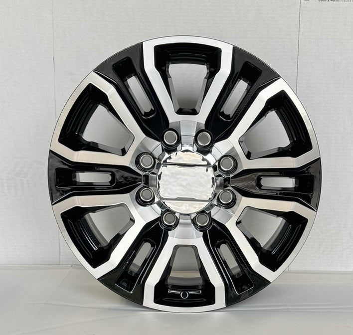 2011-2026 Chevy Silverado 2500 Black And Machine 20" 8-180 Wheels 275/65R20 R/T4