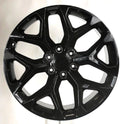 GMC 20" Gloss Black Snowflake Wheels Rims fits 2000-2026 Sierra Yukon Denali0