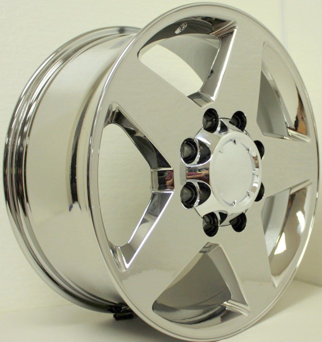 Chrome 20" 8 Lug Wheels Rims 8x165 2001-2010 GMC Sierra 2500 HD 3500 Lug Nuts1