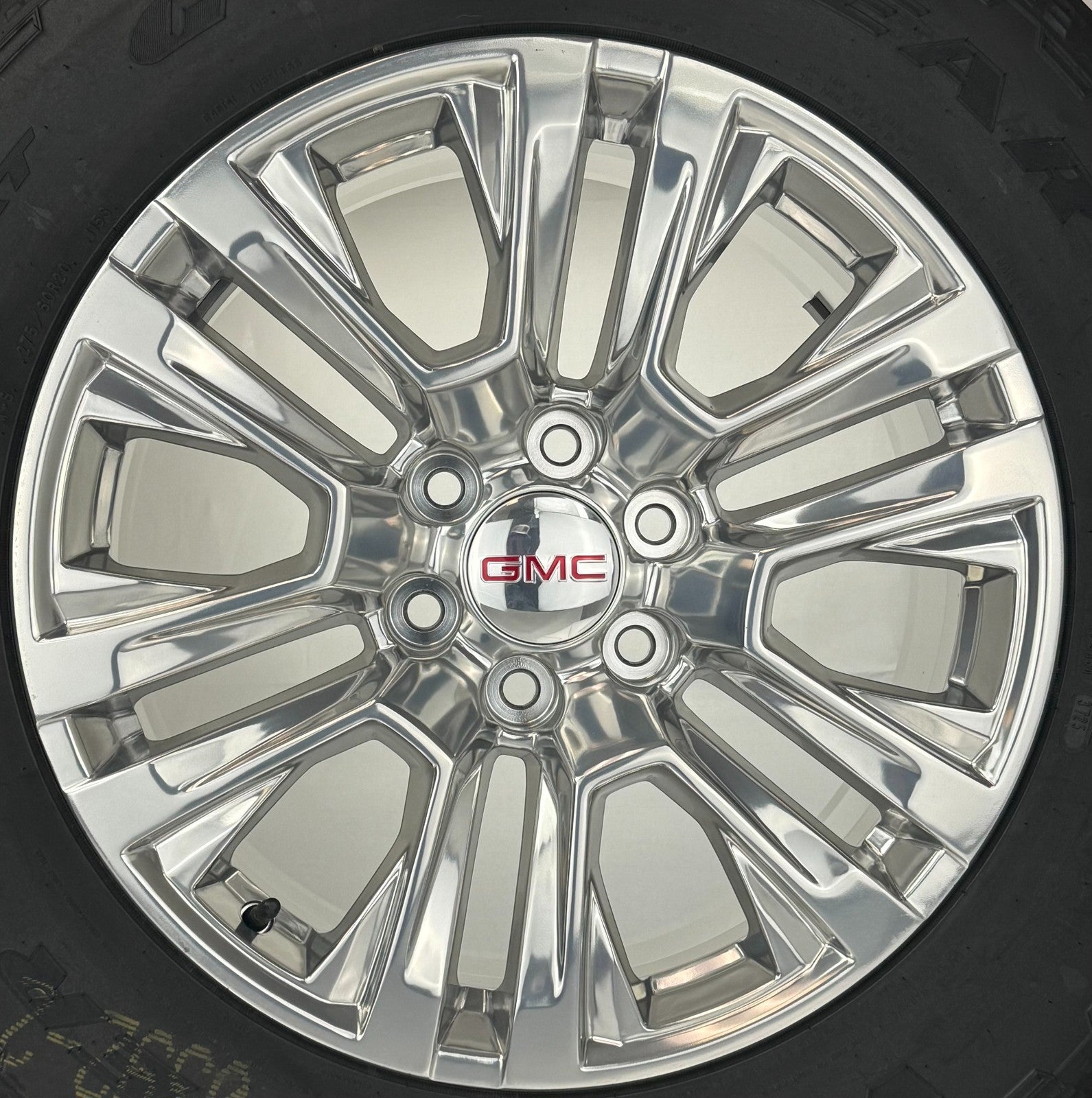 20" GMC Sierra Polished Denali OEM Wheels Goodyear AT Tires New Takeoff TPMS LUG4