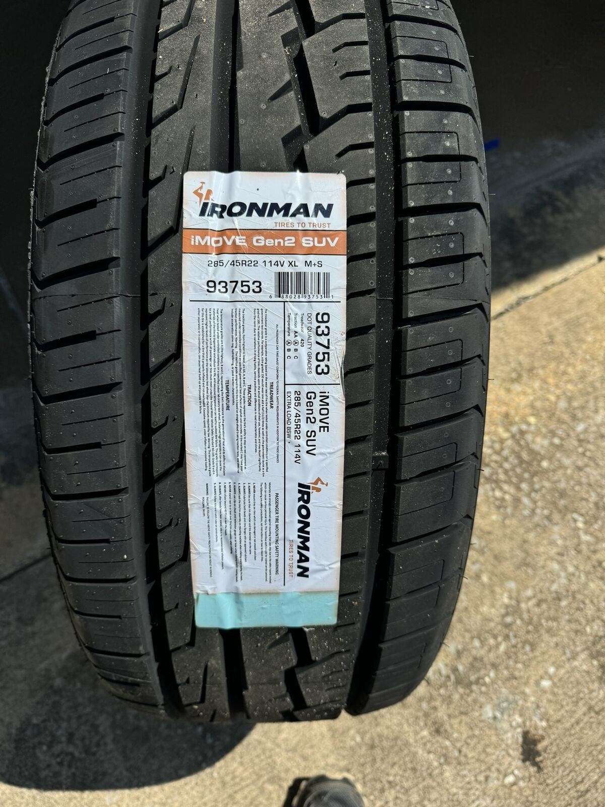 Gloss Black 22" Wheels Highway Tread Tires GMC Sierra Yukon Denali New Set 44