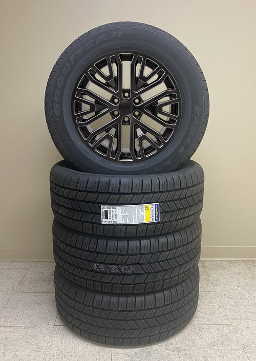 20" Black w/ Milled Wheels Goodyear Tires 2000-26 Chevy Silverado Tahoe Suburban0