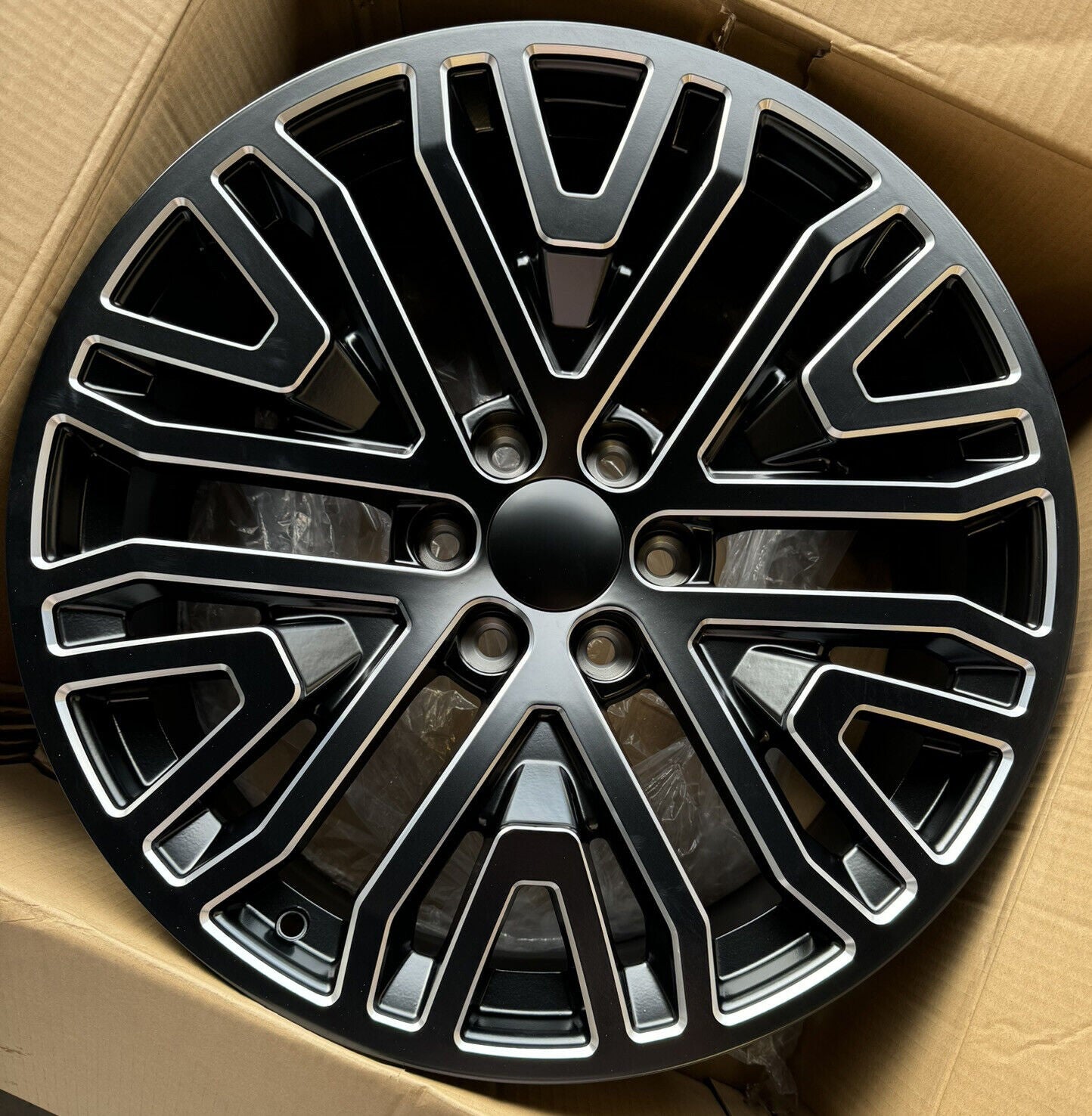 Satin Black Milled Edge 22" Wheels Ironman H/T Tires GMC Sierra Yukon Denali1