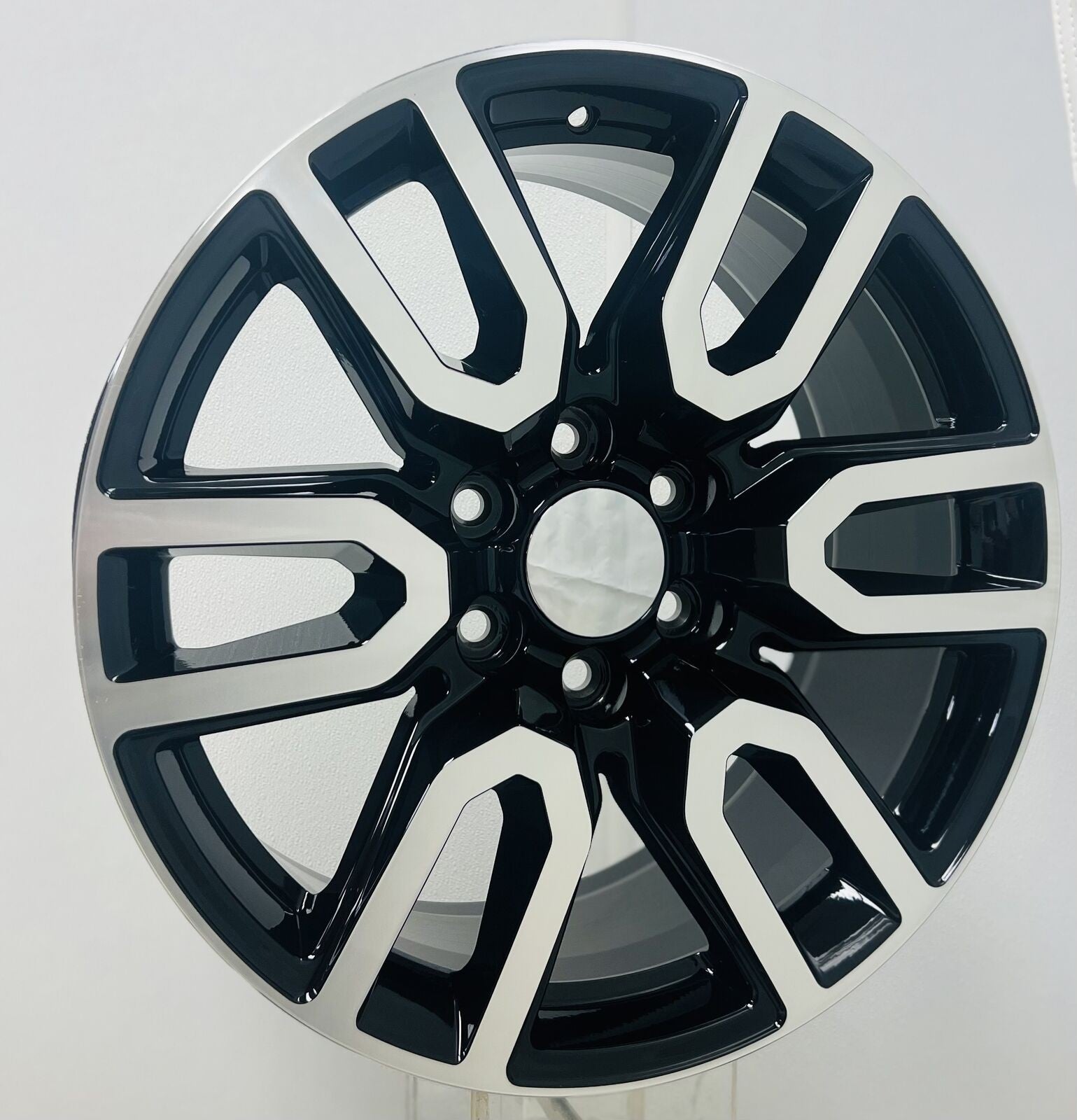 20" Wheels for 2000-2026 GMC Sierra Yukon Denali Gloss Black & Machine AT4 Style1