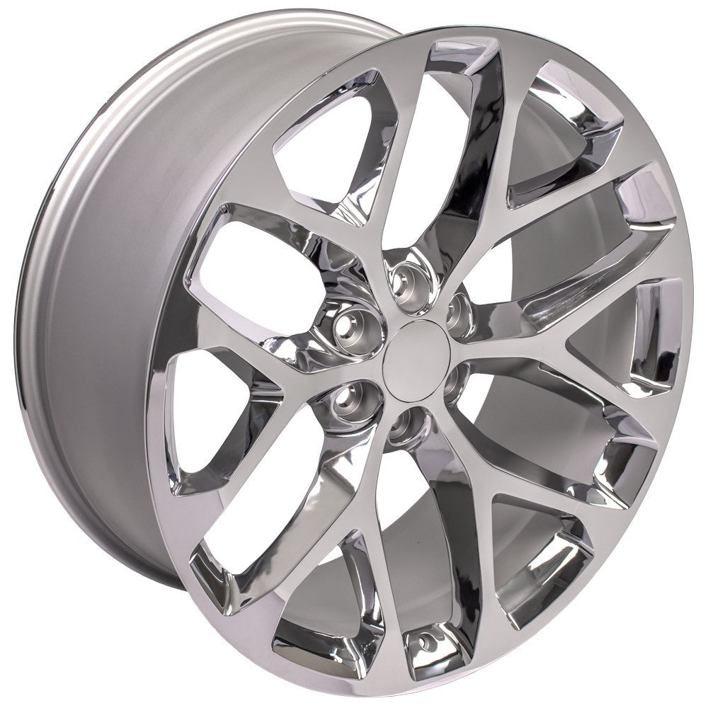Chrome Snowflake 24" Wheels Tires TPMS Chevy Silverado Tahoe GMC Sierra Yukon3