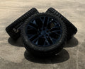 Black Next Gen 22" Wheels 33X12.50R22 Blackhawk R/T Tires GMC Sierra Yukon0