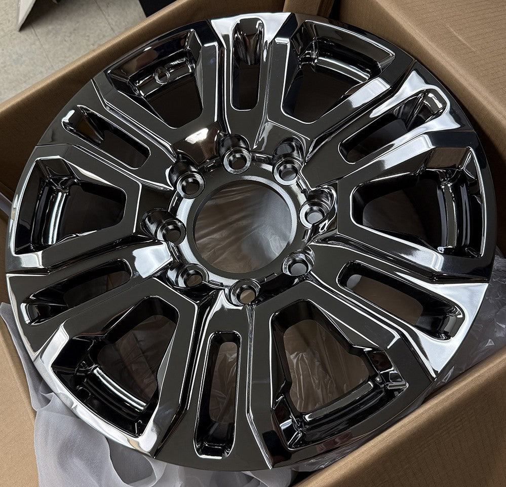 2011-2025 GMC Sierra 2500 Black Chrome 20" 8-180 Wheels 275/65R20 R/T Tires4