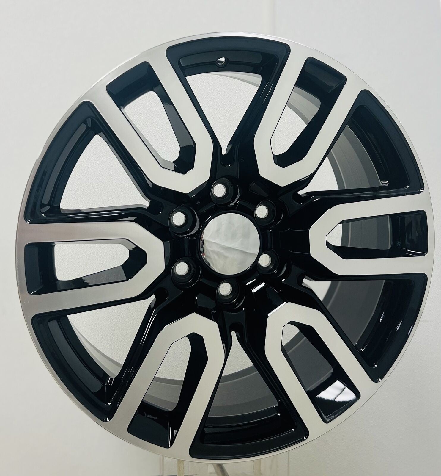 20" Wheels for 2000-2026 GMC Sierra Yukon Denali Gloss Black & Machine AT4 Style0