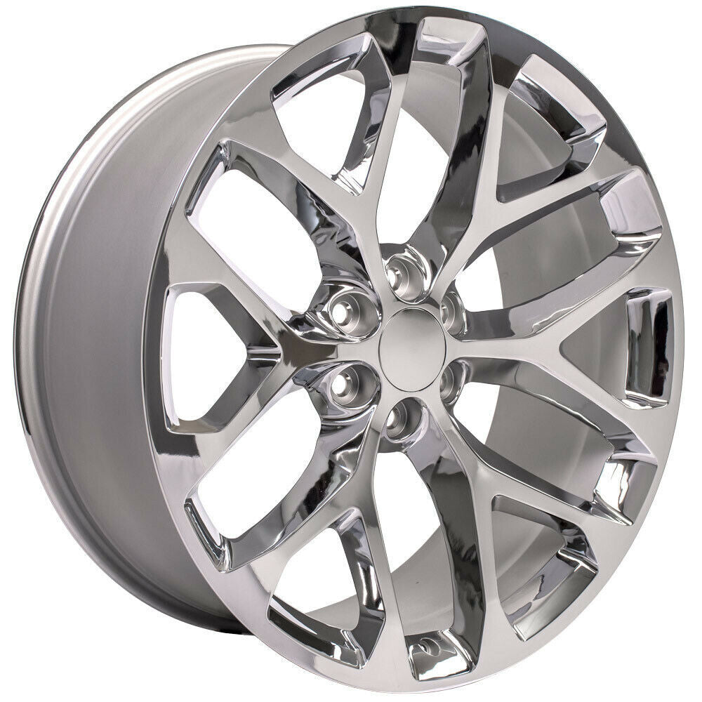 24" Chrome Snowflake Wheels for 2019-26 Dodge Ram 1500 Laramie Limited Big Horn0