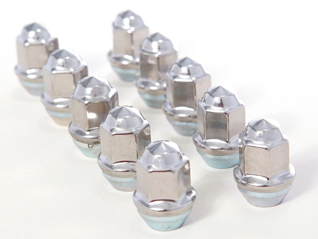 Set of 10 NEW 1/2"-20 Right Hand Thread Trailer Lug Nuts1