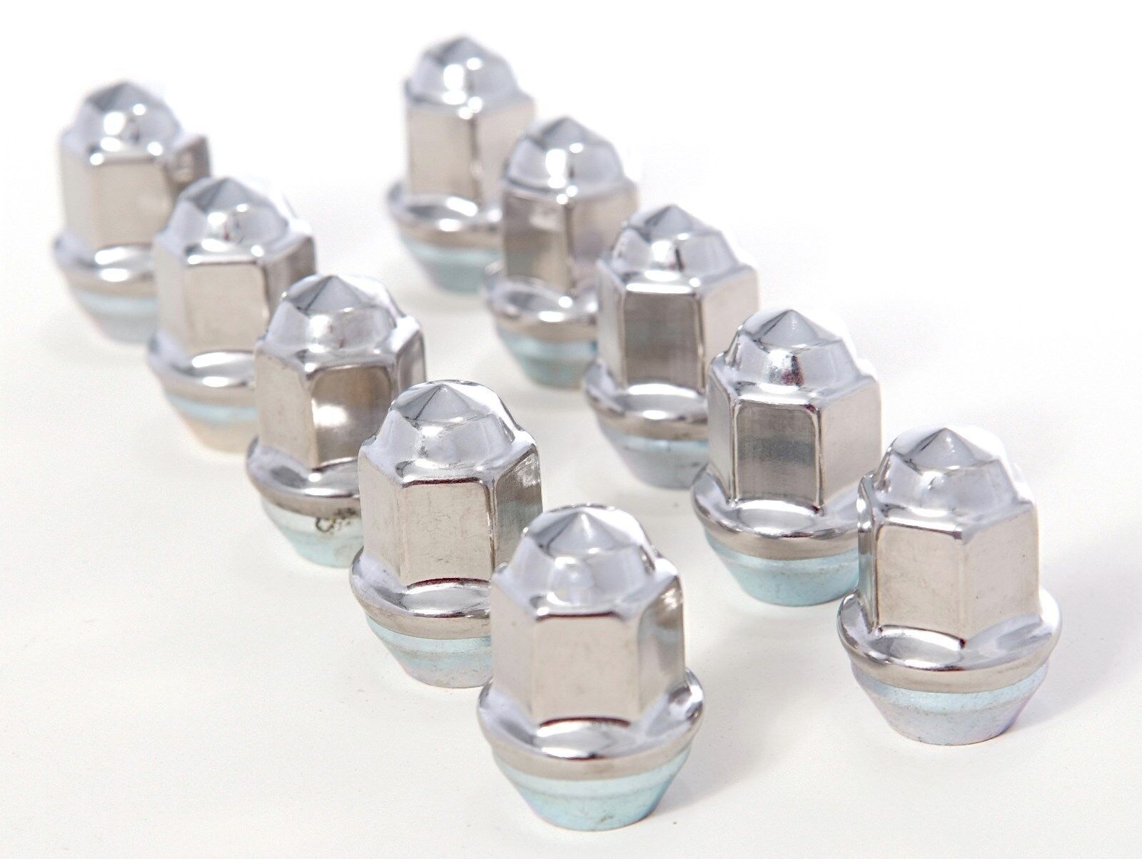 Set of 10 NEW 1/2"-20 Right Hand Thread Trailer Lug Nuts1