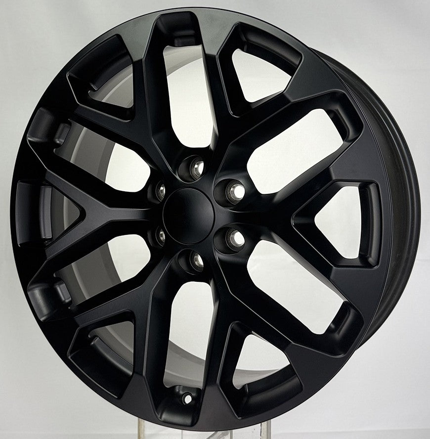 Chevy 20" Satin Black Snowflake Wheels For 2000-2026 Silverado Tahoe Suburban2