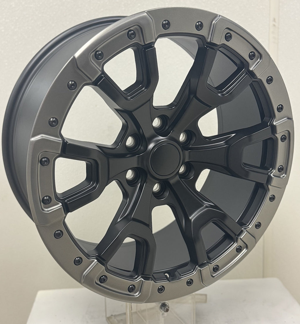 Ford F150 20" Satin Black Gray Raptor Replica Wheels Ridgecrawler RT Tires TPMS3