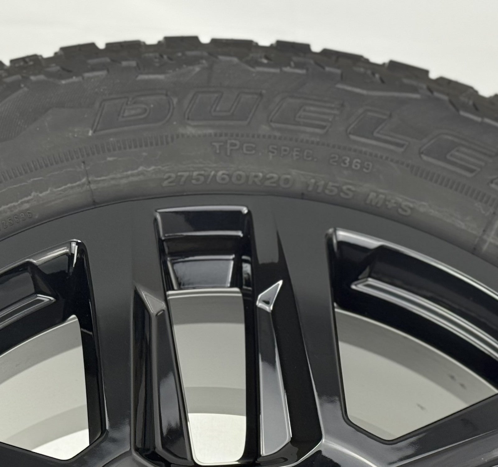 20" Chevy Silverado Black Trail Boss OEM Wheels Bridgestone AT Tire New Takeoff3