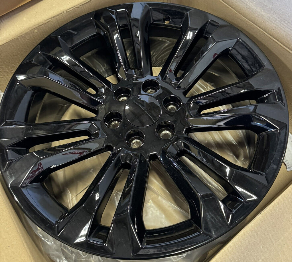 Black 7 Split Spoke 22" Wheels Ironman H/T Tires For 2019-2026 Dodge Ram 15005