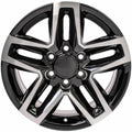 Chevy 18" Black & Machine Trail Boss Replica Wheels Fit Silverado Tahoe Suburban0
