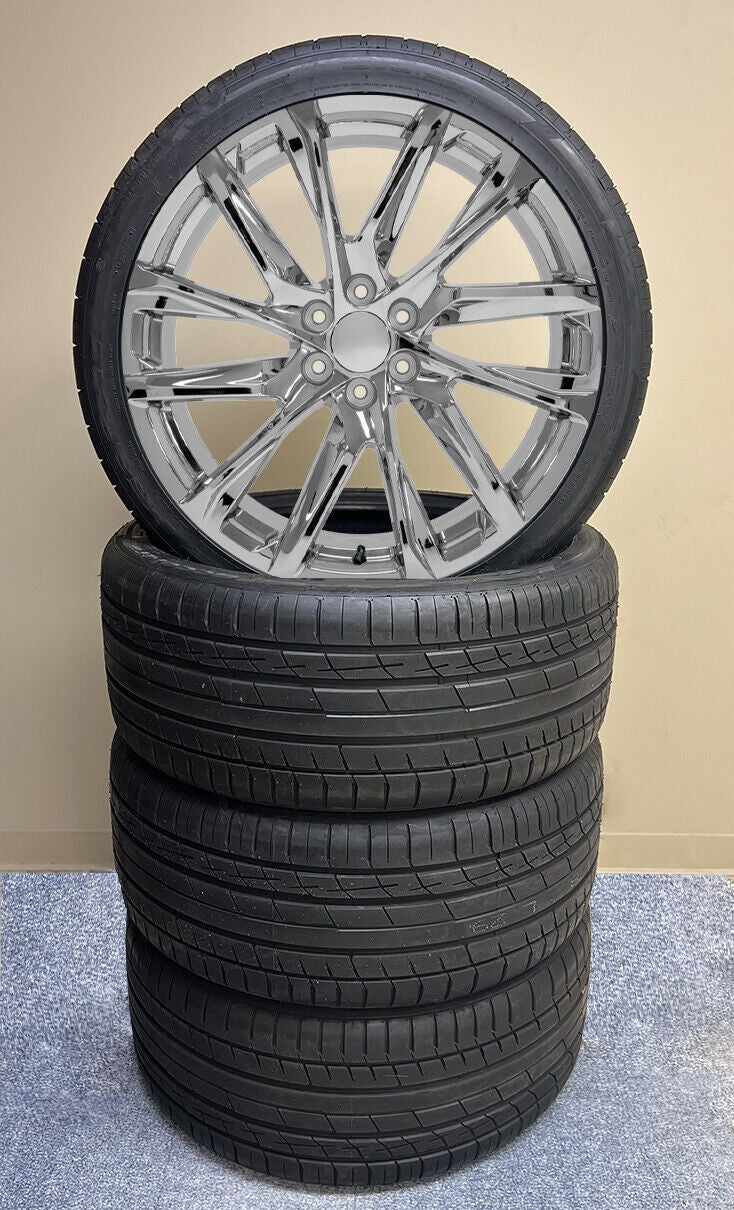 Chrome 24" SSX Replica Wheels H/T Tires Chevy Silverado Tahoe GMC Sierra Yukon0