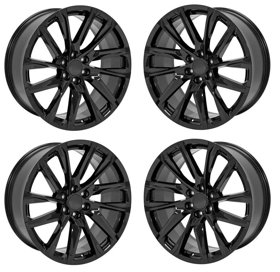 Cadillac Escalade 22" Gloss Black SSX 12 Spoke Replica Wheels GMC Sierra Yukon3