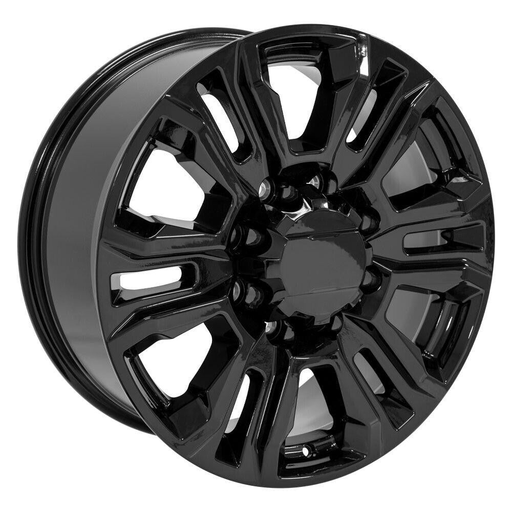 2011-2026 GMC Sierra 2500 Gloss Black Split Spoke 20" 8 Lug Wheels 8x180 SET3