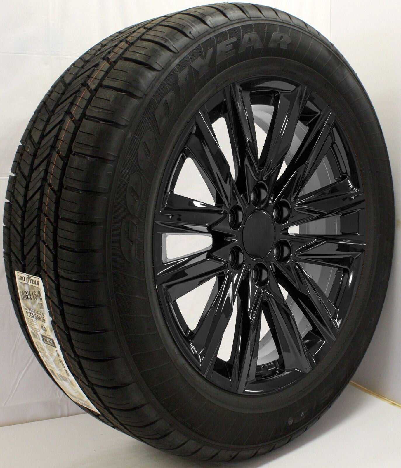 Chevy 20" Black Platinum Wheels Goodyear Tires For Silverado Tahoe Suburban1