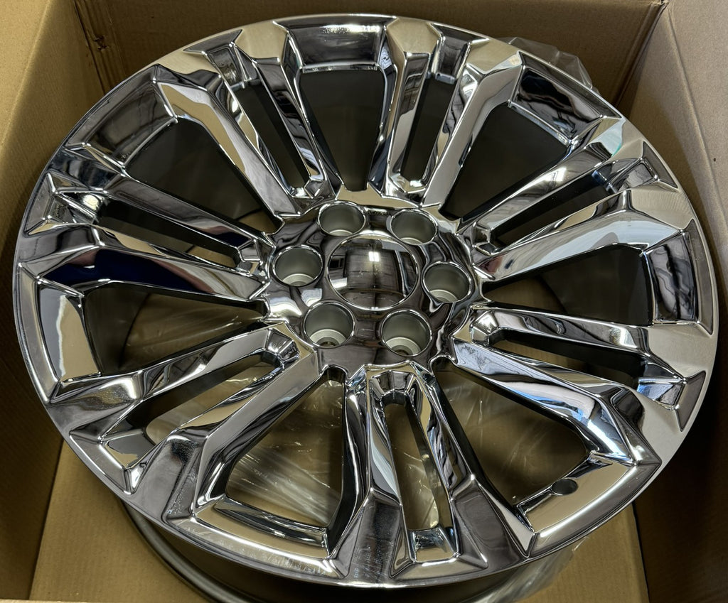 22" Chrome Split Spoke Wheels Rims fits 2000-2026 GMC Sierra Yukon Denali3