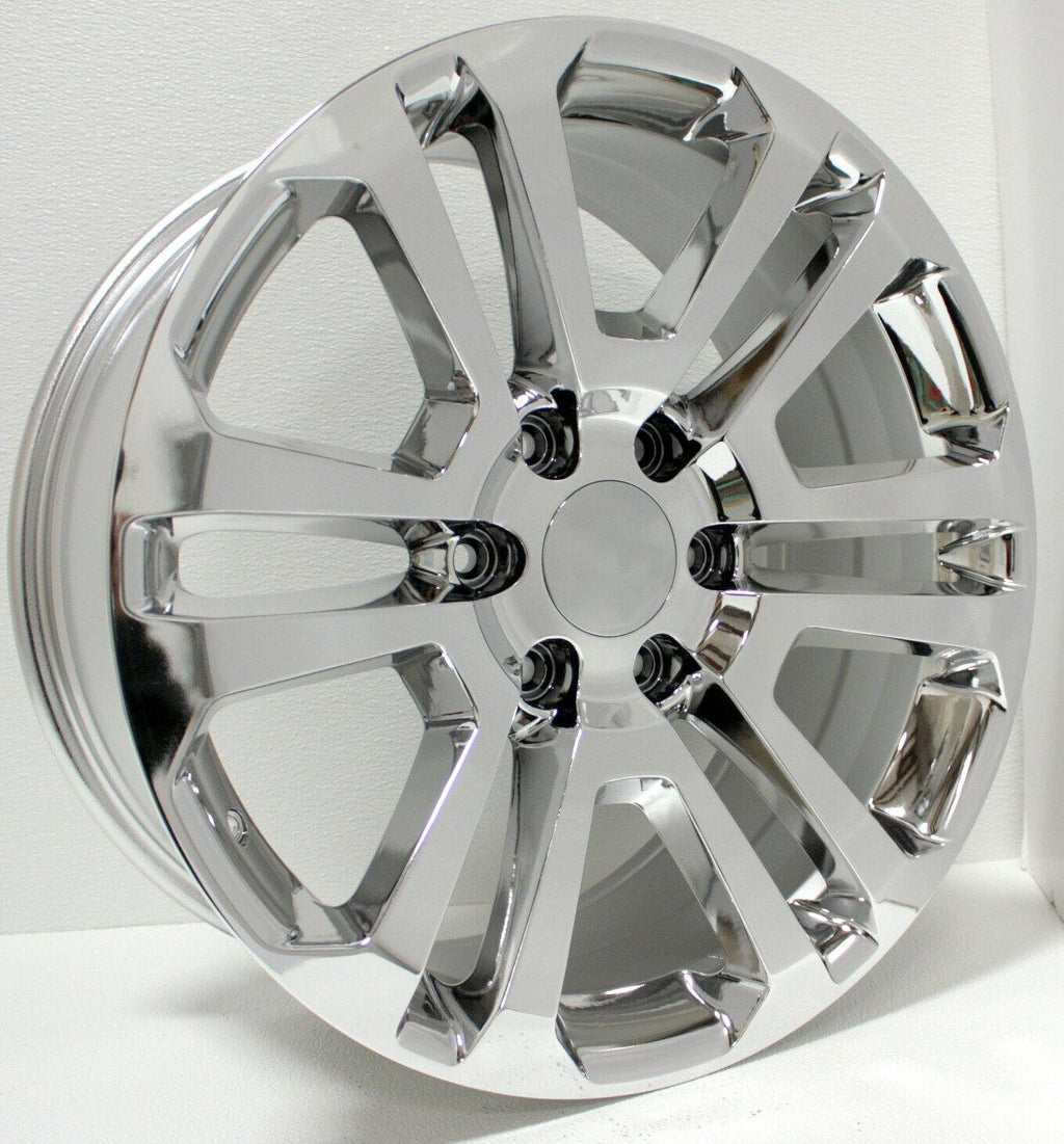 Chevy 22" Chrome Split Spoke Wheels Rims For 2000-18 Silverado Tahoe Suburban1