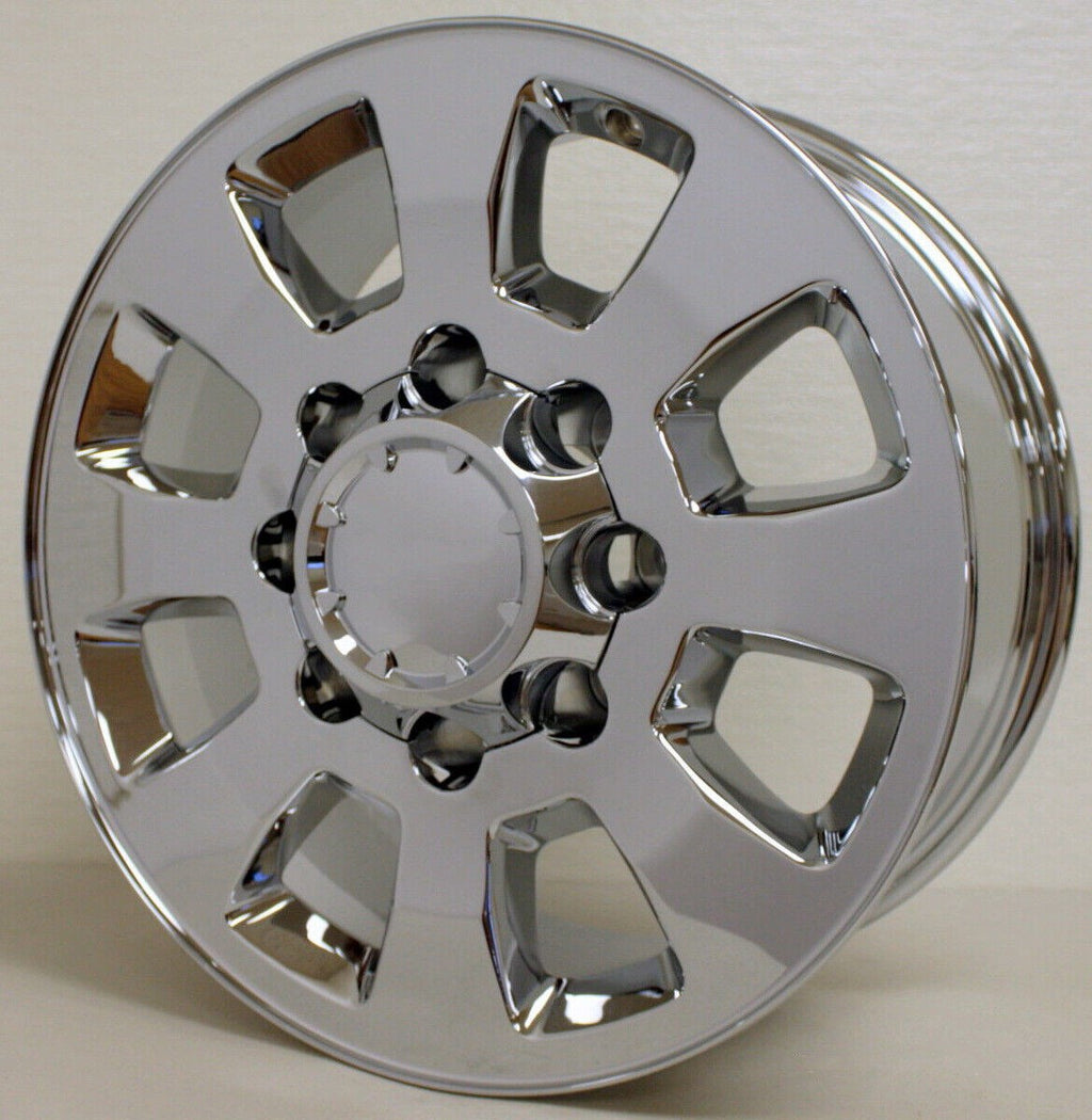 2011-2026 Chevy Silverado 2500 3500 Chrome 18" 8 Lug Replica Wheels 8x1802