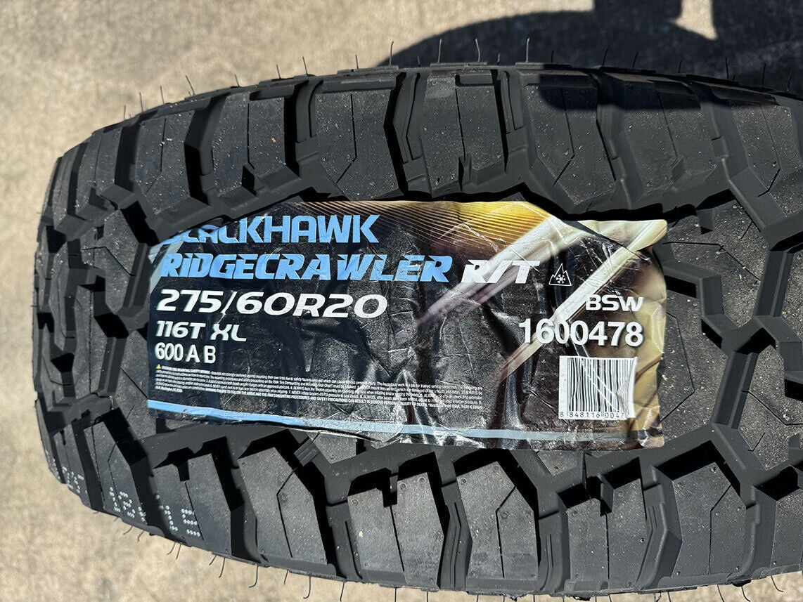 20" Black Snowflake Wheels Blackhawk R/T Tires For Chevy Silverado Tahoe Set 42