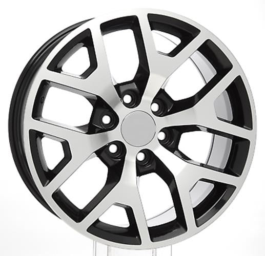Chevy Silverado Tahoe Suburban 20" Black & Machine Honeycomb Wheels 2000-20260