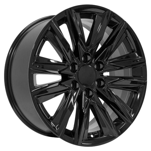 20" Gloss Black Cadillac Escalade Style Wheels + All Season Tires Fits 2014-20261