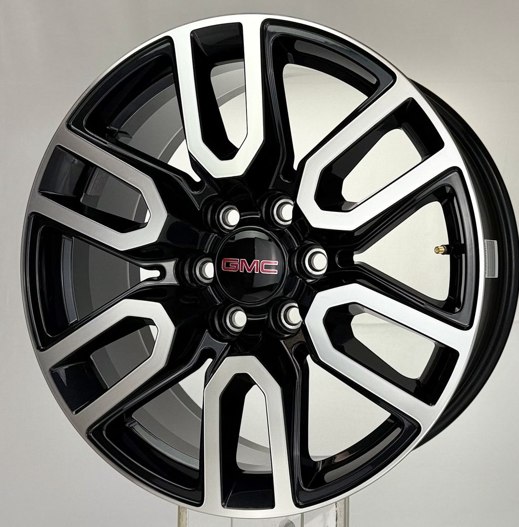 20" GMC Sierra Yukon Black And Machine AT4 OEM Wheels New Takeoff Set Of 45