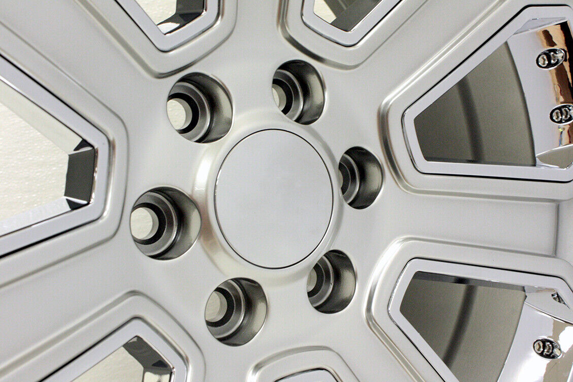 Chevy 20" Hyper Silver with Chrome Wheels fits 2000-18 Silverado Tahoe Suburban3