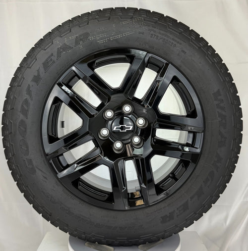 20" Chevy Silverado Black Trail Boss OEM Wheels Goodyear A/T Tire TPMS LUG NUTS0