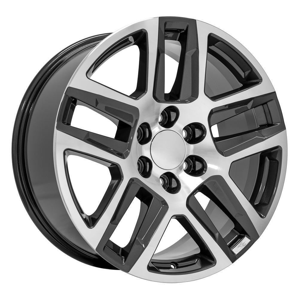 20" Gunmetal and Machine Chevy Silverado Replica Wheels Set 4 fits 2000-20263