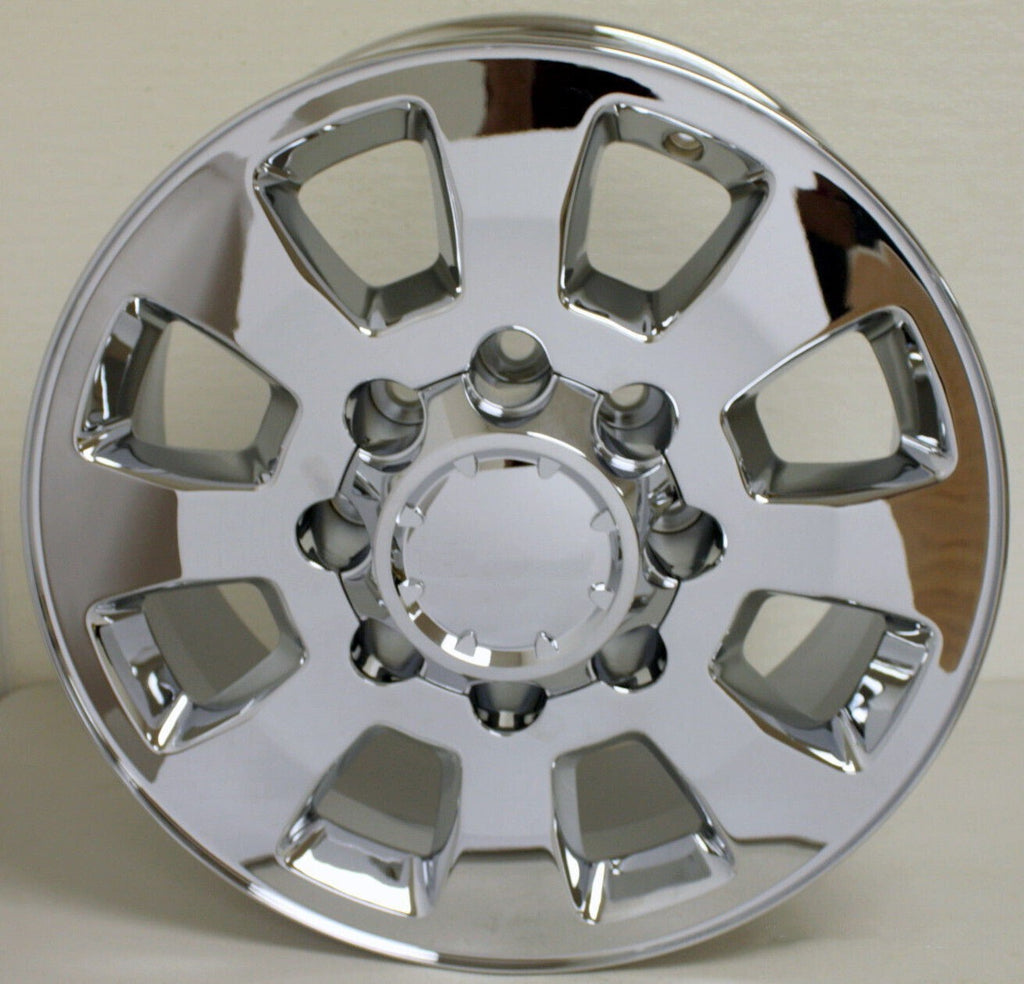 2011-2026 Chevy Silverado 2500 3500 Chrome 18" 8 Lug Replica Wheels 8x1800