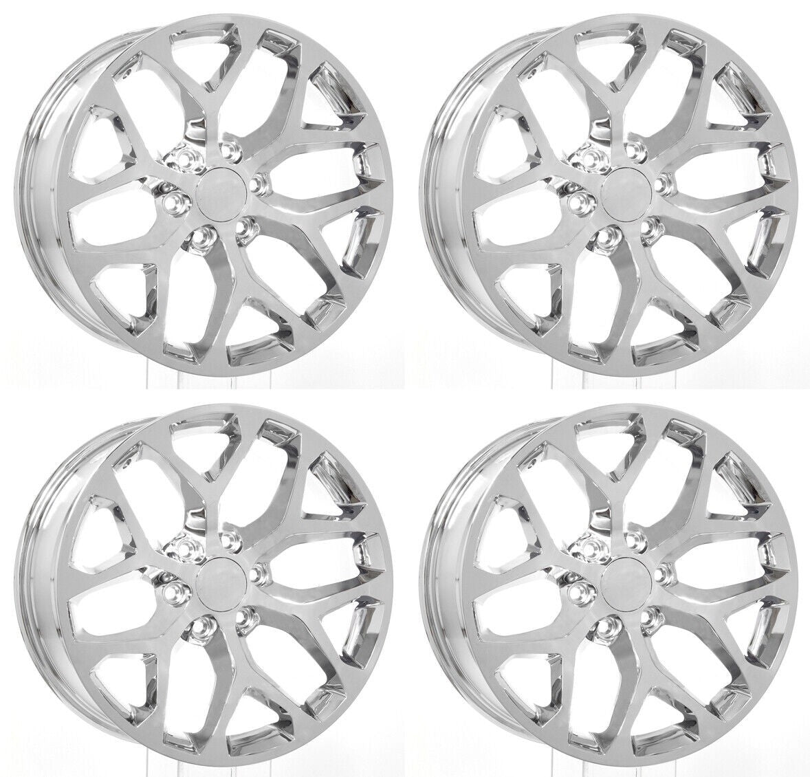 GMC 20" Chrome Snowflake Wheels Rims For 2000-2026 Sierra Yukon Denali 1500 Z711