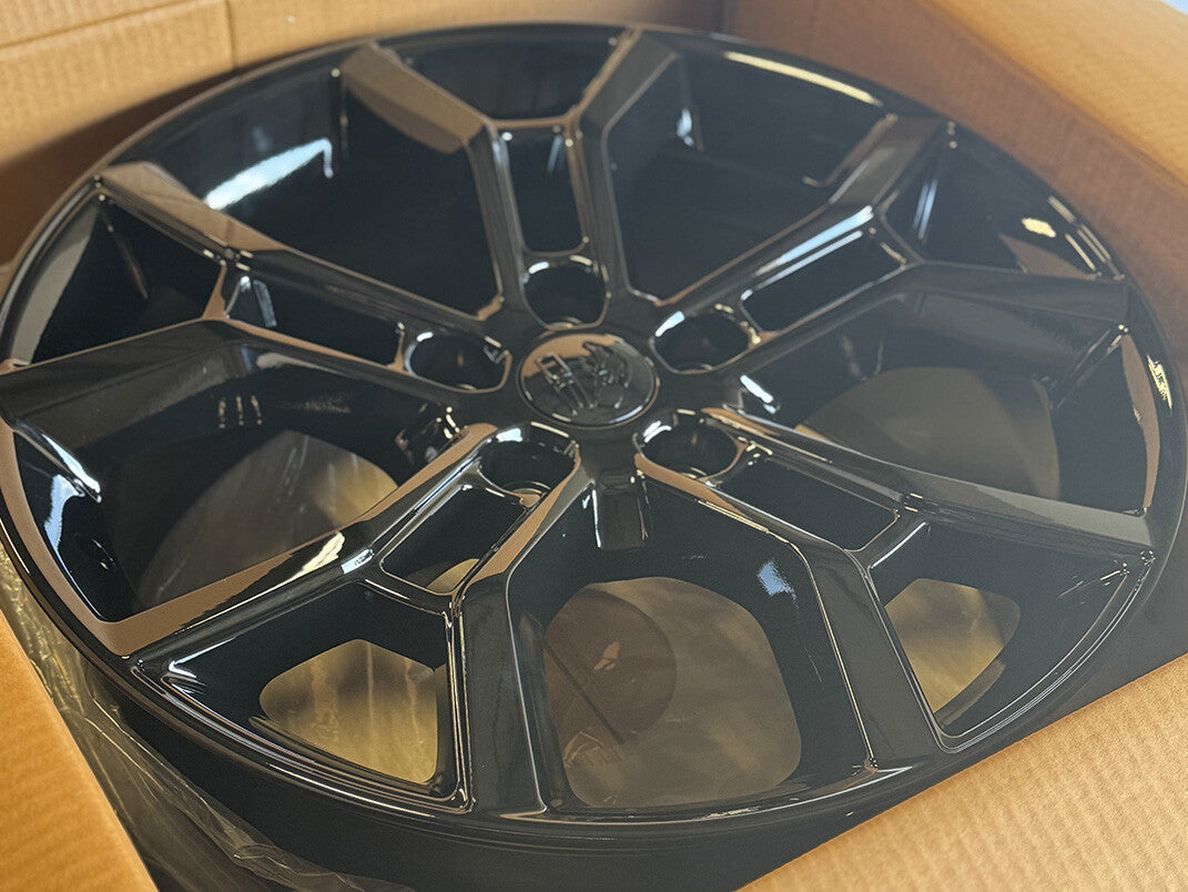 Jeep Wrangler 20" Gloss Black Replica Wheels Blackhawk R/T Tires TPMS Set of 43