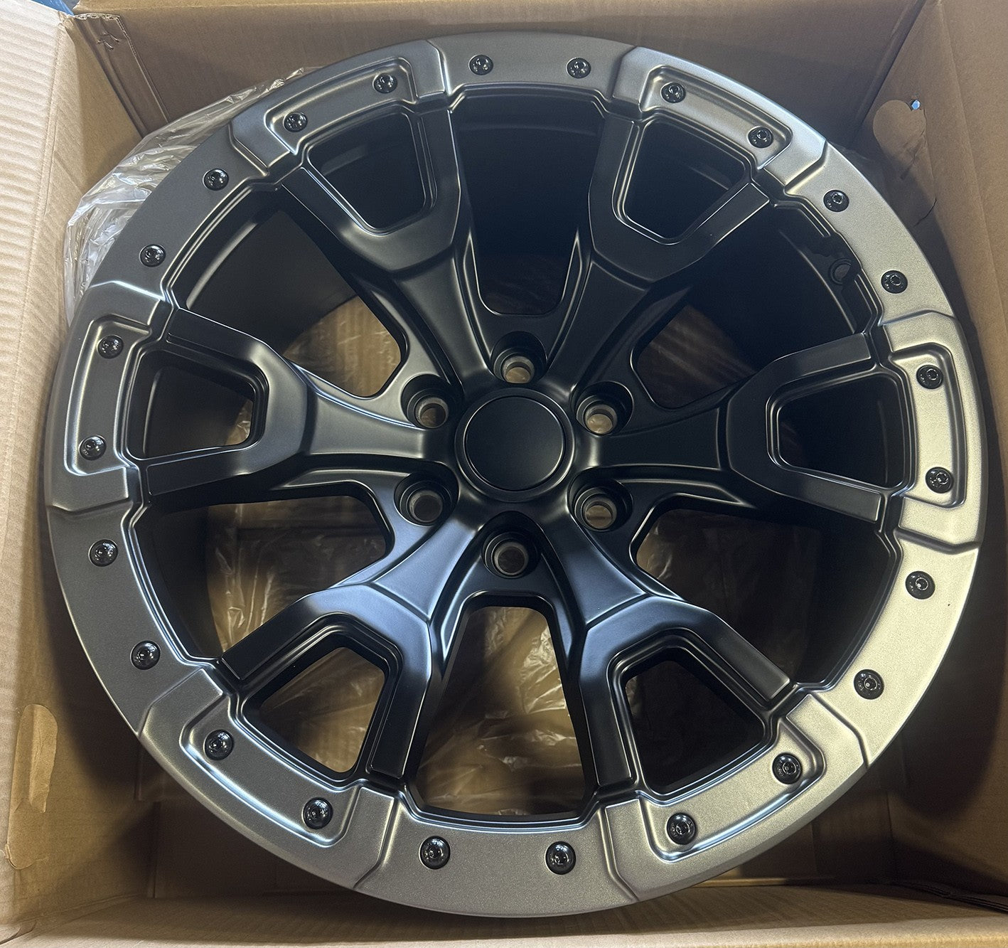 Ford F150 20" Satin Black Gray Billet Replica Wheels Ridgecrawler RT Tires TPMS2