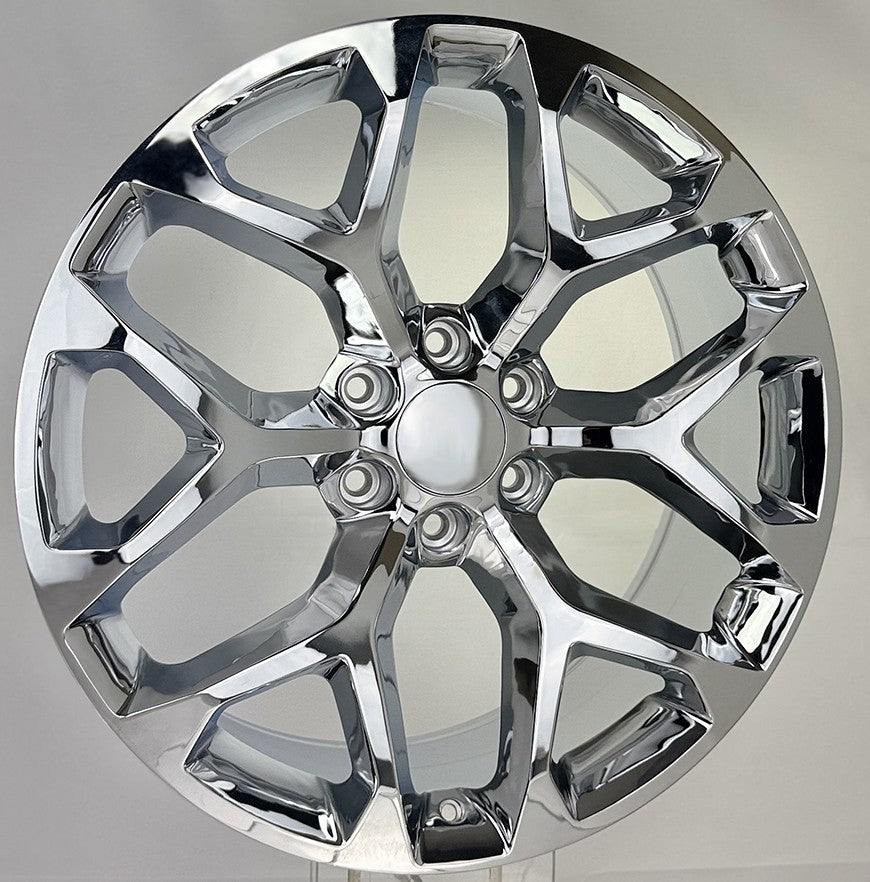 Chrome 22" Snowflake Wheels Rims For 2000-2026 GMC Sierra Yukon Denali CK1582