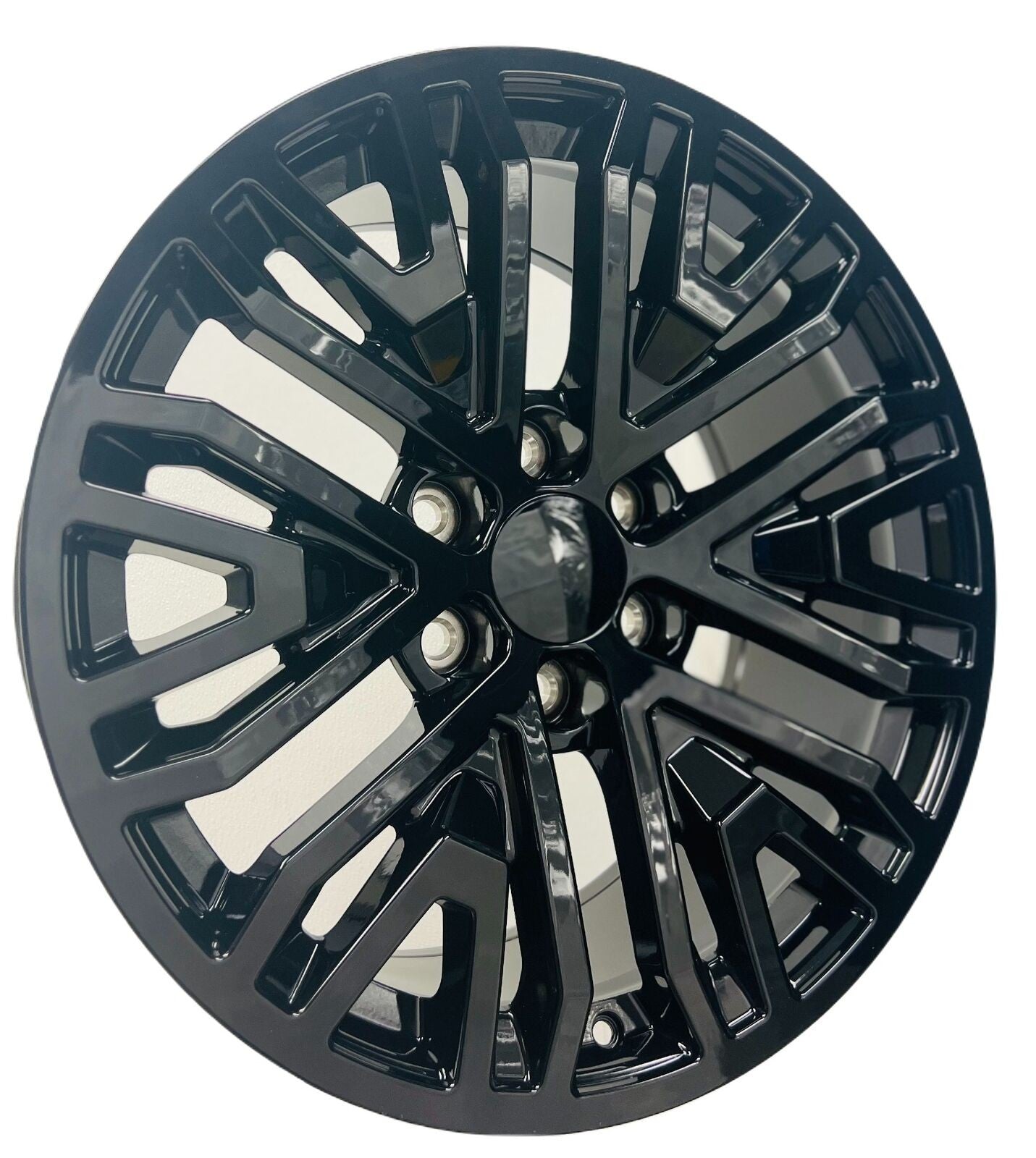 Gloss Black 20" Wheels Six Split for 2000-2026 Chevy Silverado Tahoe Suburban1