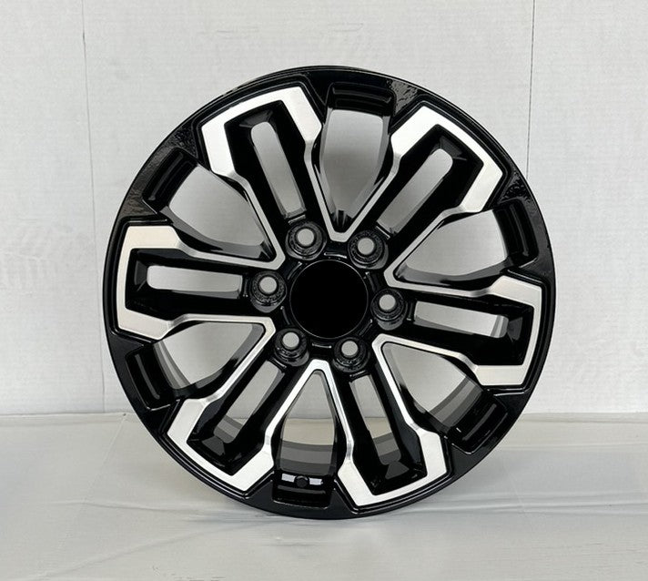 Chevy Silverado Tahoe 18" Black & Machine Replica Wheels Blackhawk R/T Tires5