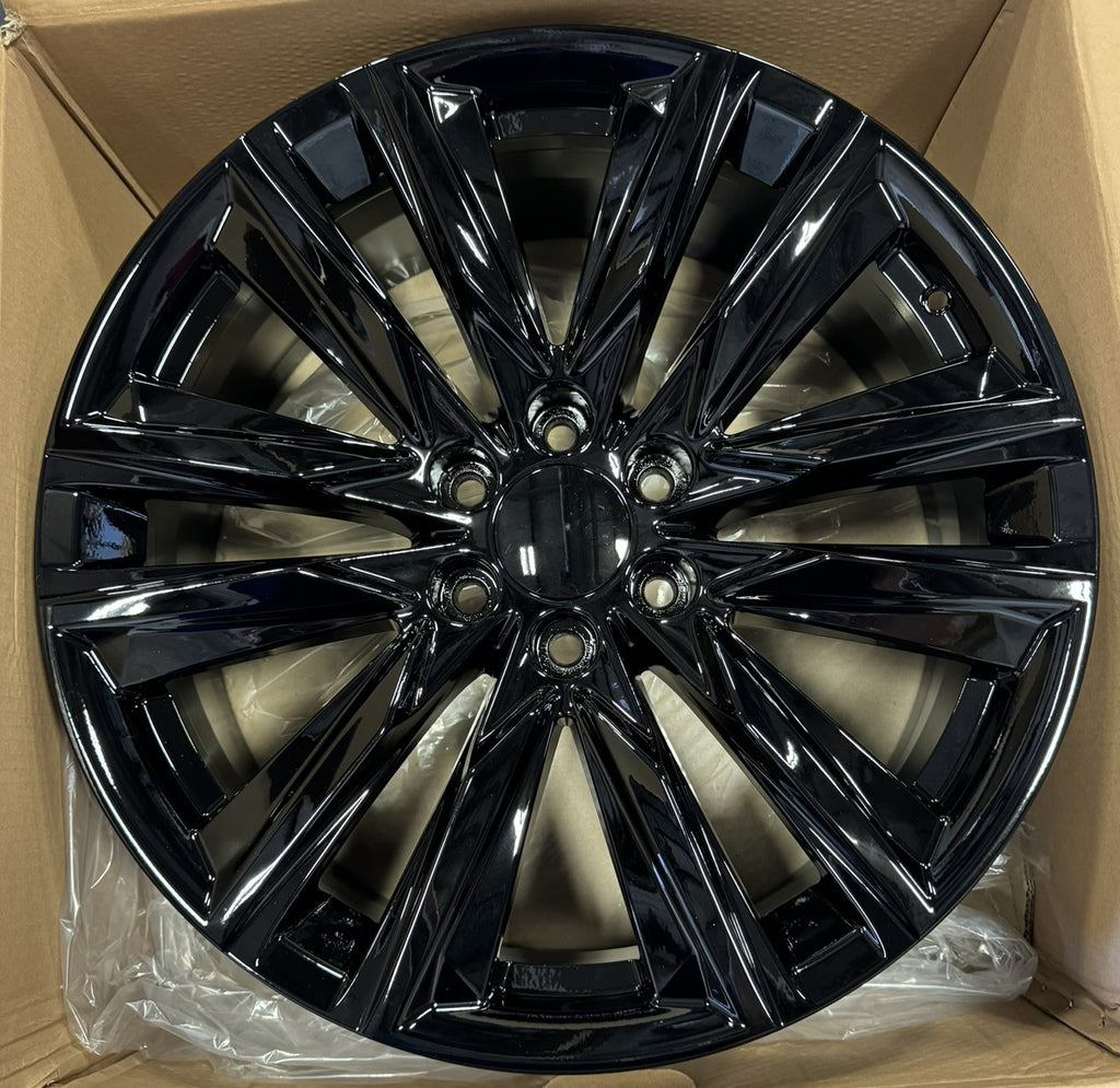 22" Gloss Black Platinum Wheels For 2000-2026 Cadillac Escalade GMC Sierra Yukon2