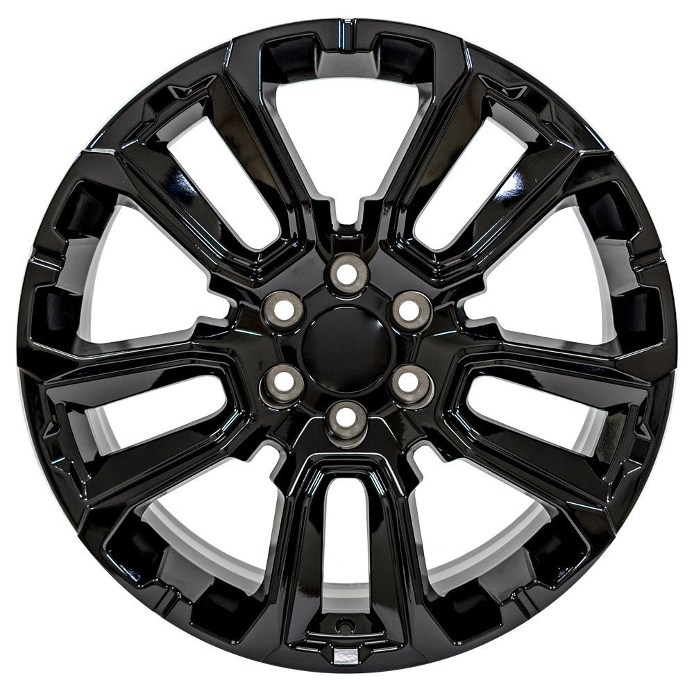 22" Gloss Black Wheels 33X12.50R22 Blackhawk R/T Tires GMC Sierra Yukon Denali6