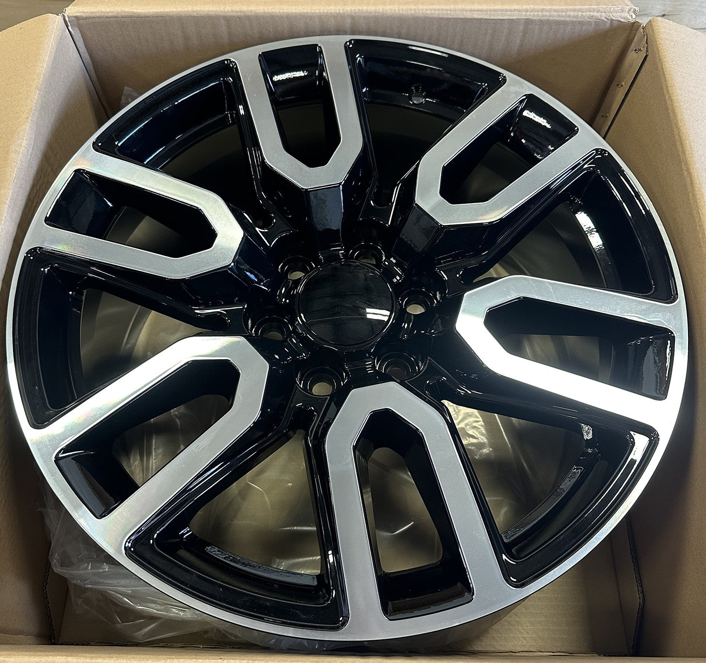 20" Machine & Black AT4 Wheels All Terrain Tires 2000-26 GMC Sierra Yukon Denali3